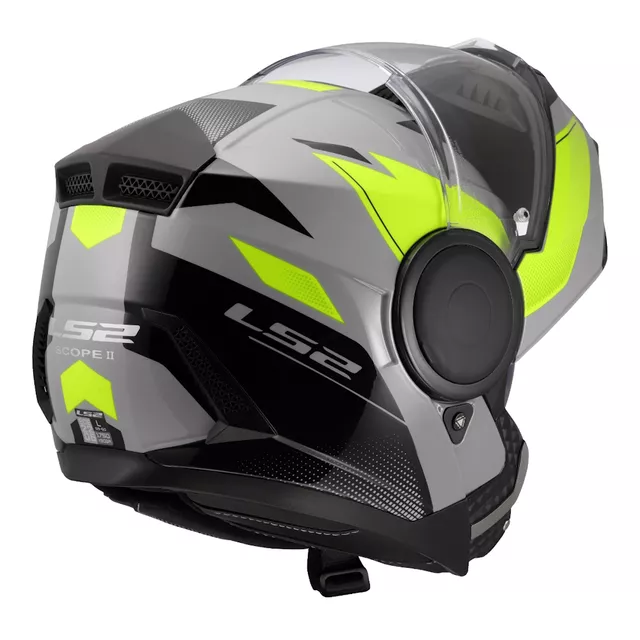 Výklopná moto prilba LS2 FF902 Scope II Duria Grey H-V Yellow