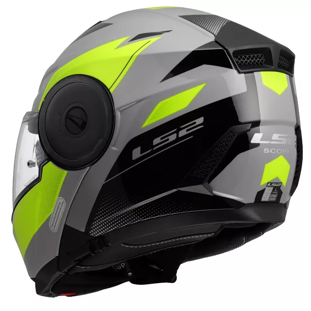 Výklopná moto prilba LS2 FF902 Scope II Duria Grey H-V Yellow