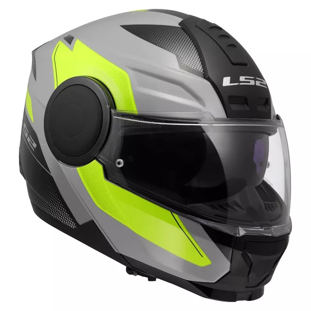 Výklopná moto prilba LS2 FF902 Scope II Duria Grey H-V Yellow