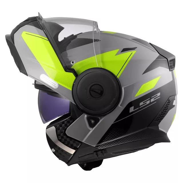 Výklopná moto prilba LS2 FF902 Scope II Duria Grey H-V Yellow