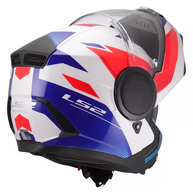Výklopná moto prilba LS2 FF902 Scope II Duria White Blue Red
