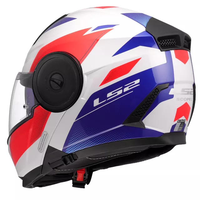 Výklopná moto prilba LS2 FF902 Scope II Duria White Blue Red