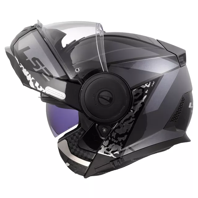Výklopná moto prilba LS2 FF902 Scope II Oxyd Black Titanium