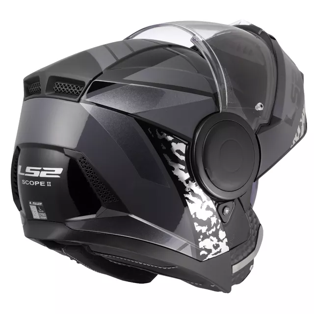 Výklopná moto prilba LS2 FF902 Scope II Oxyd Black Titanium