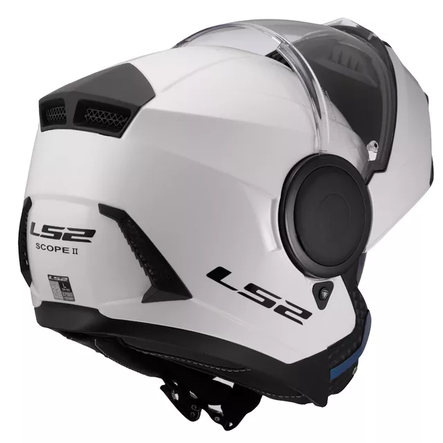 Výklopná moto prilba LS2 FF902 Scope II Solid Gloss White