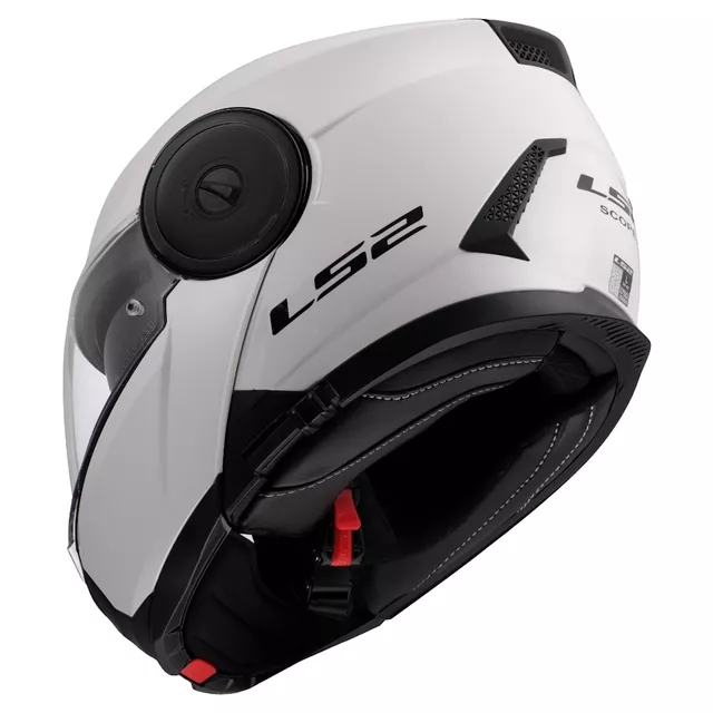 Výklopná moto prilba LS2 FF902 Scope II Solid Gloss White