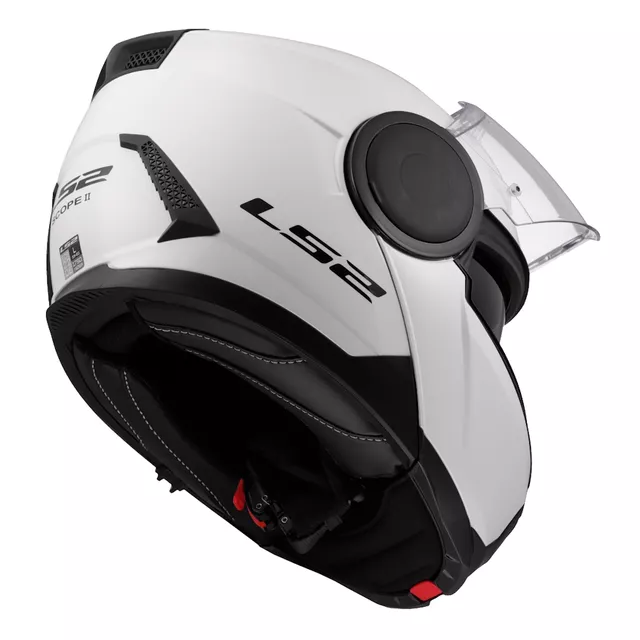 Výklopná moto prilba LS2 FF902 Scope II Solid Gloss White
