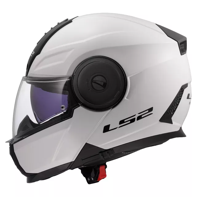 Výklopná moto prilba LS2 FF902 Scope II Solid Gloss White