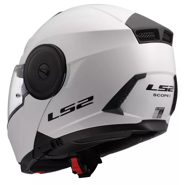 Výklopná moto prilba LS2 FF902 Scope II Solid Gloss White