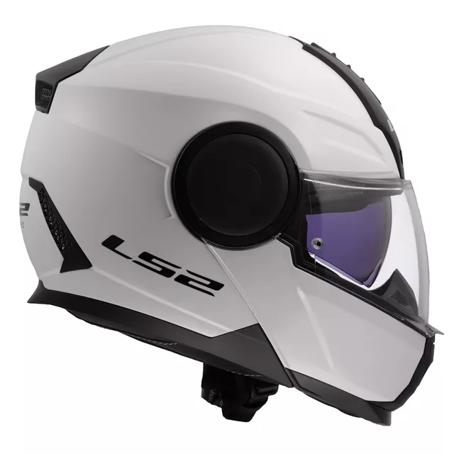 Výklopná moto prilba LS2 FF902 Scope II Solid Gloss White