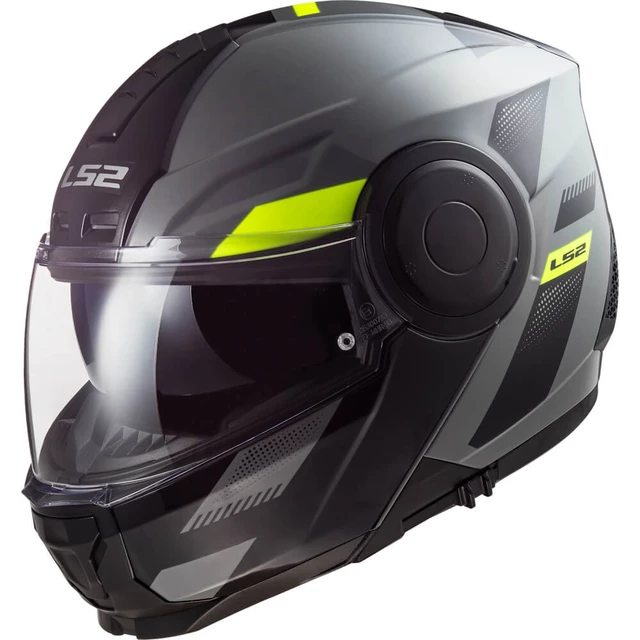 Výklopná moto prilba LS2 FF902 Scope Grey H-V Yellow