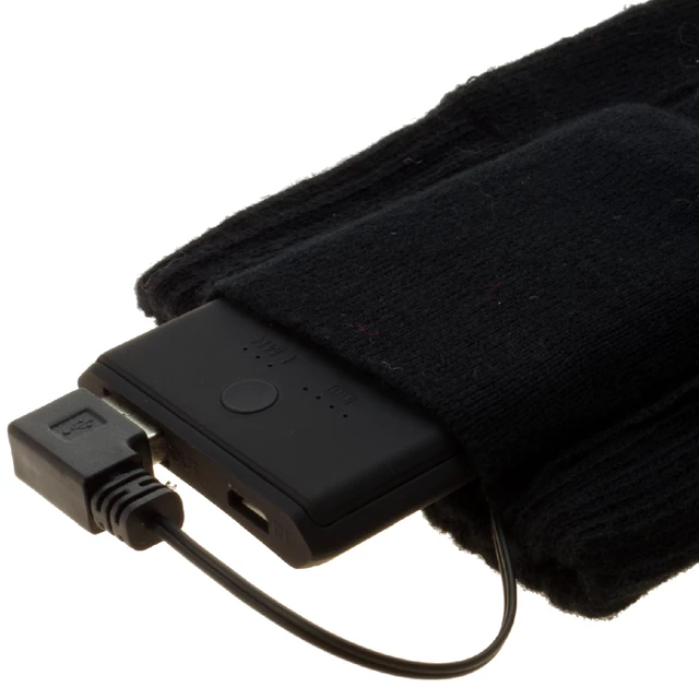 Vyhrievané podkolienky Glovii GQ2 - čierna