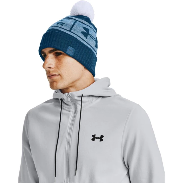 Pánska čiapka Under Armour Big Logo Pom Beanie - Cinna Red