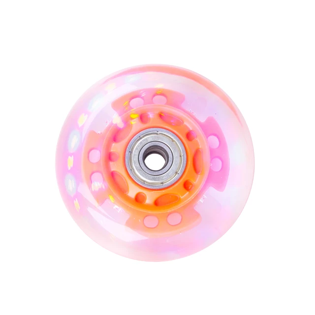 Svietiace koliesko na inline korčule PU 70*24 mm s ABEC 5 ložiskami - oranžová