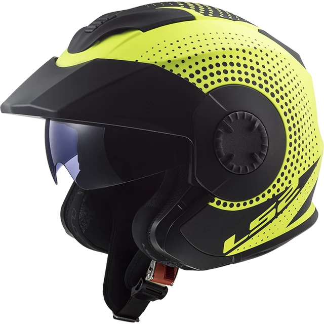 Moto prilba LS2 OF570 Verso - Spin Matt Hi Vis Yellow