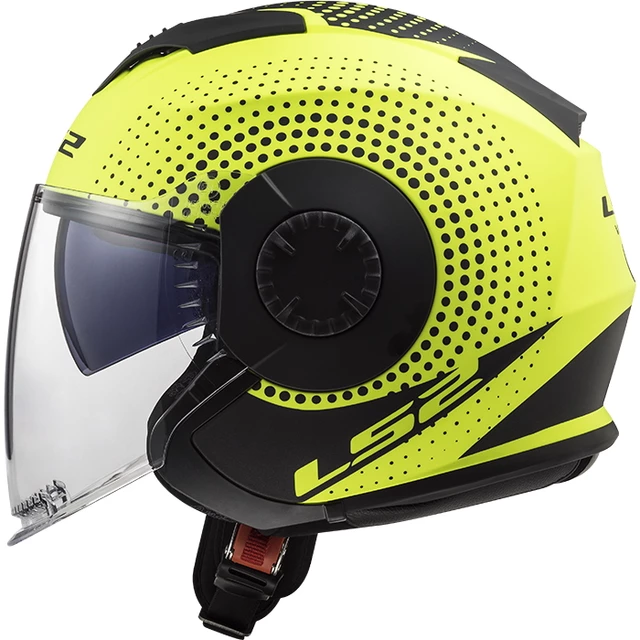 Moto prilba LS2 OF570 Verso - Spin Matt Hi Vis Yellow