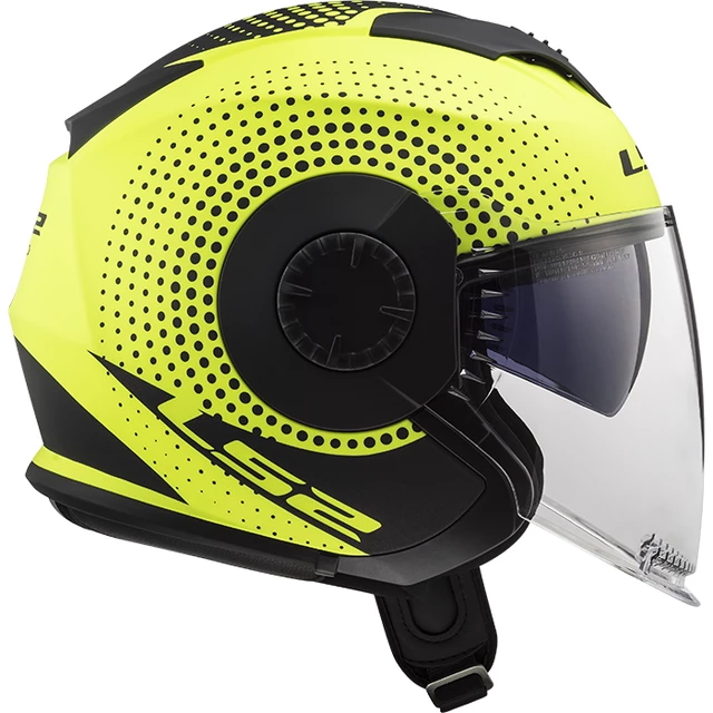 Moto prilba LS2 OF570 Verso - Spin Matt Hi Vis Yellow