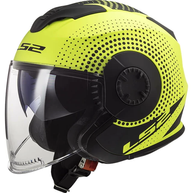 Moto prilba LS2 OF570 Verso - Spin Matt Hi Vis Yellow - Spin Matt Hi Vis Yellow