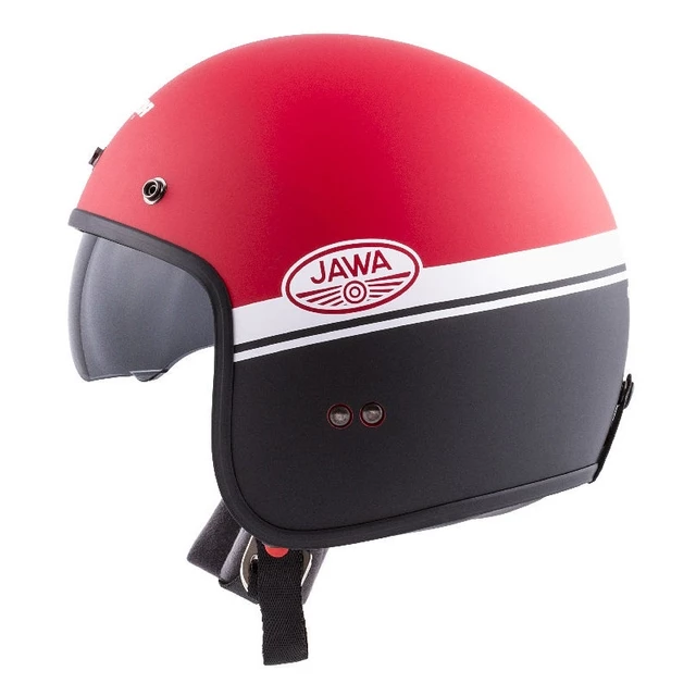 Moto prilba Cassida Oxygen Jawa OHC - červená matná/čierna/biela