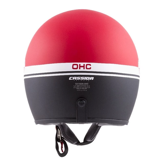 Moto prilba Cassida Oxygen Jawa OHC - červená matná/čierna/biela