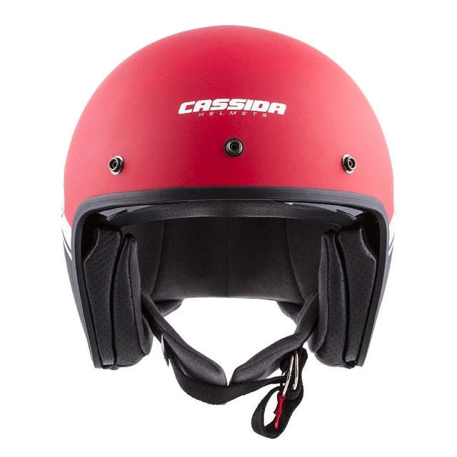 Moto prilba Cassida Oxygen Jawa OHC - červená matná/čierna/biela