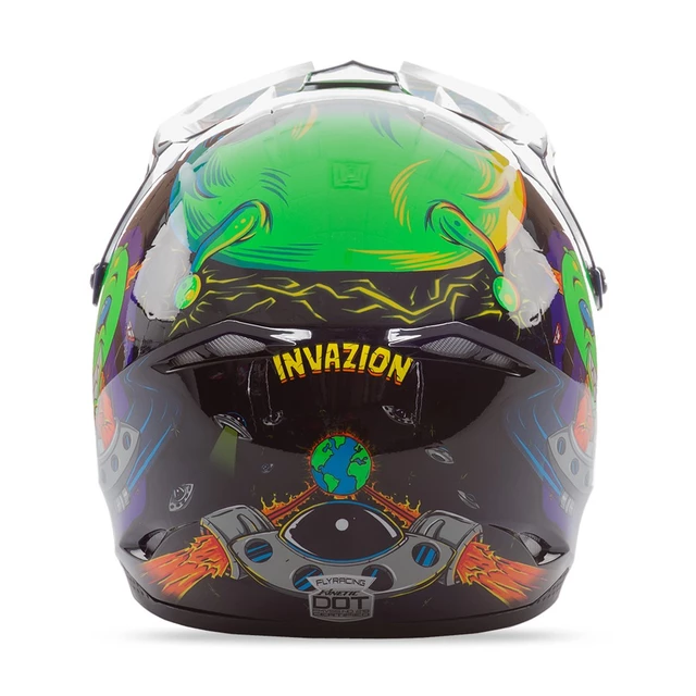 Detská motokrosová prilba Fly Racing Kinetic Youth Invasion - šedá