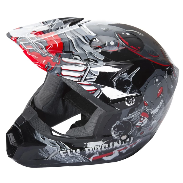Detská motokrosová prilba Fly Racing Kinetic Youth Invasion - šedá - šedá