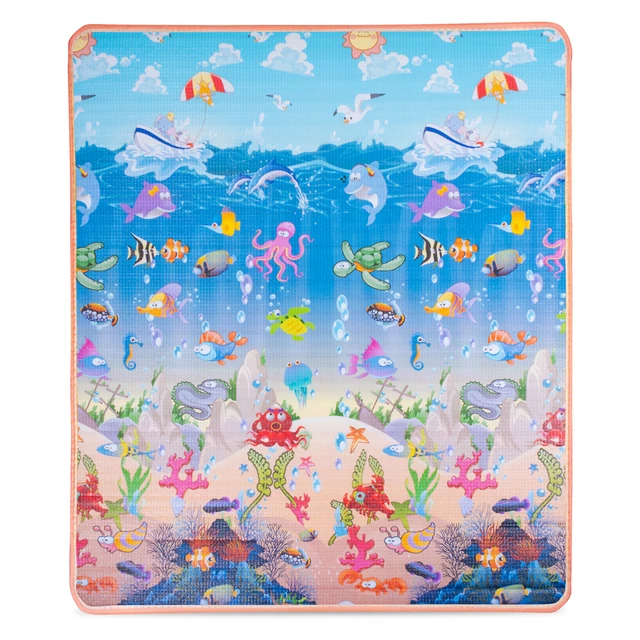 Rolovateľná detská podložka inSPORTline Lhotino 150x180x1,5 cm - Podmorský svet