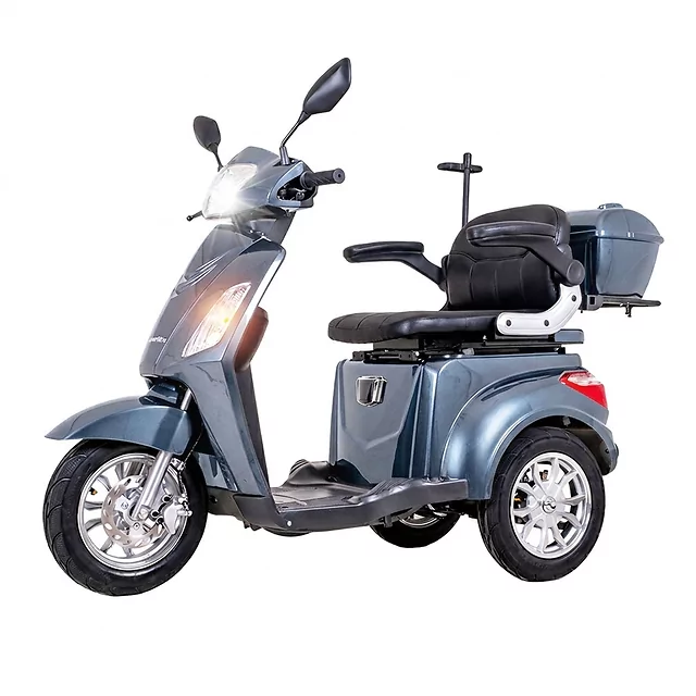 Elektrický trojkolesový vozík inSPORTline Zorica - vínová - modrá