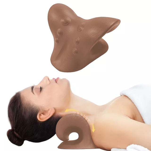 Podložka pre natáčanie krku a uvoľnenie krčnej chrbtice inSPORTline Muneal - mocca mousse