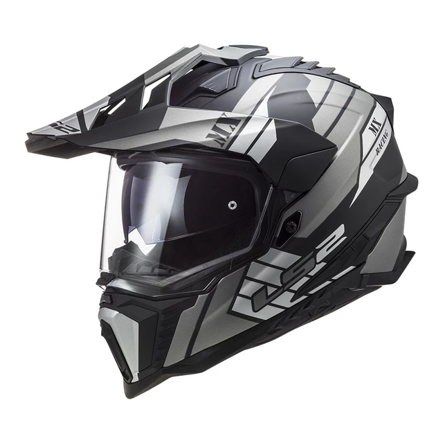 Enduro prilba LS2 MX701 Explorer Atlantis - Glossy Red White Blue - Matt Titanium