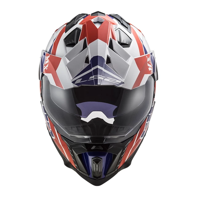 Enduro prilba LS2 MX701 Explorer Atlantis - Glossy Red White Blue
