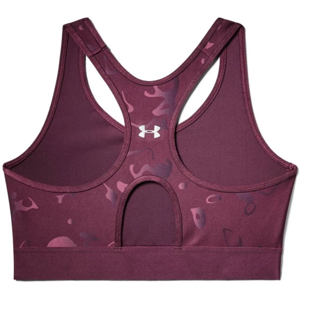 Dámska športová podprsenka Under Armour Mid Keyhole Print - Level Purple
