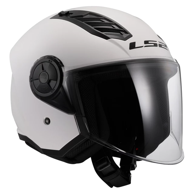 Moto prilba LS2 OF616 Airflow II Solid Gloss White