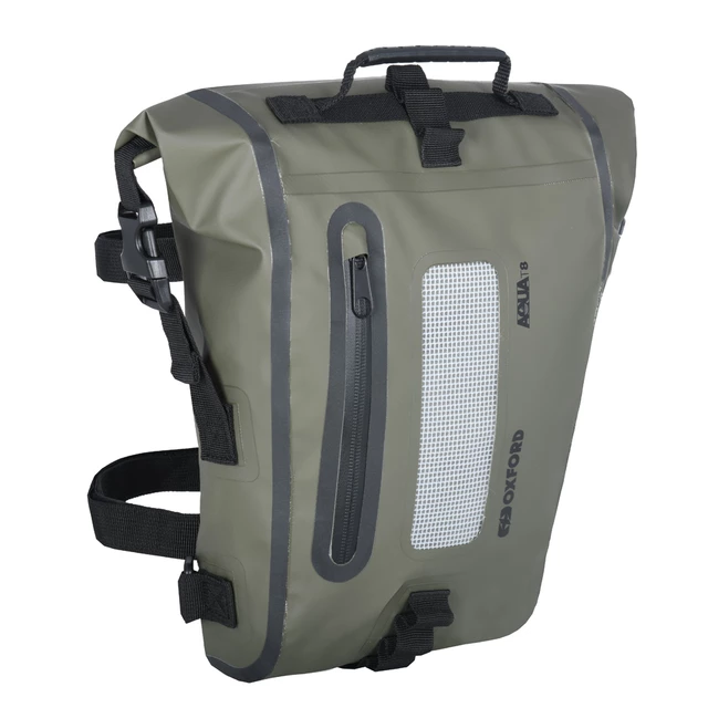 Taška na sedlo Oxford Aqua T8 Tail Bag - čierna - khaki/čierna