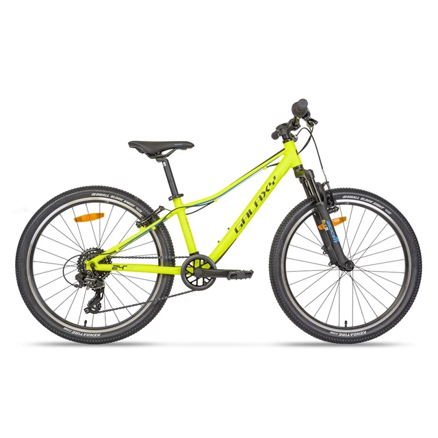 Juniorský horský bicykel Galaxy Pavo 24" 9.0 - strieborná - žltá