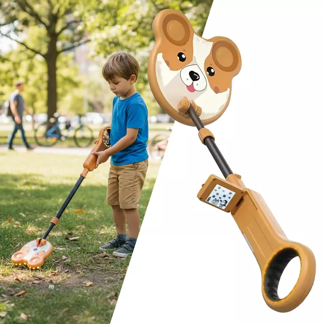 Detský detektor kovov inSPORTline Aurino MD1011 - žabka - psík