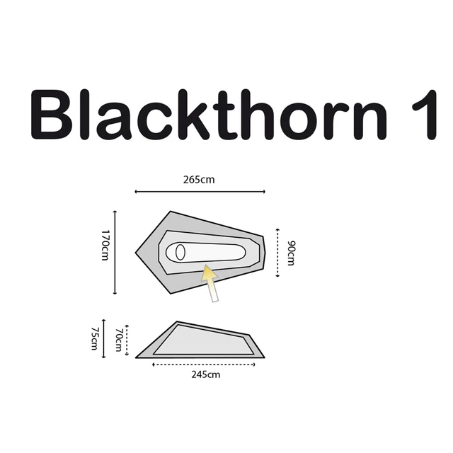 Stan Highlander Blackthorn 1 maskáčový 265x170x75 cm