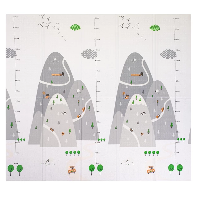Skladacia detská podložka inSPORTline Michlino 180x200x1,2 cm - Kráľovské safari