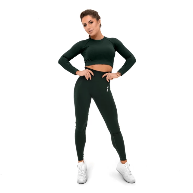 Dámske legíny Boco Wear Bottle Green Cropped - zelená