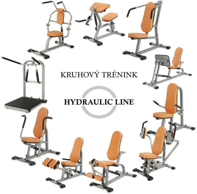 Set 10 strojov Kruhový tréning HydraulicLine - oranžová