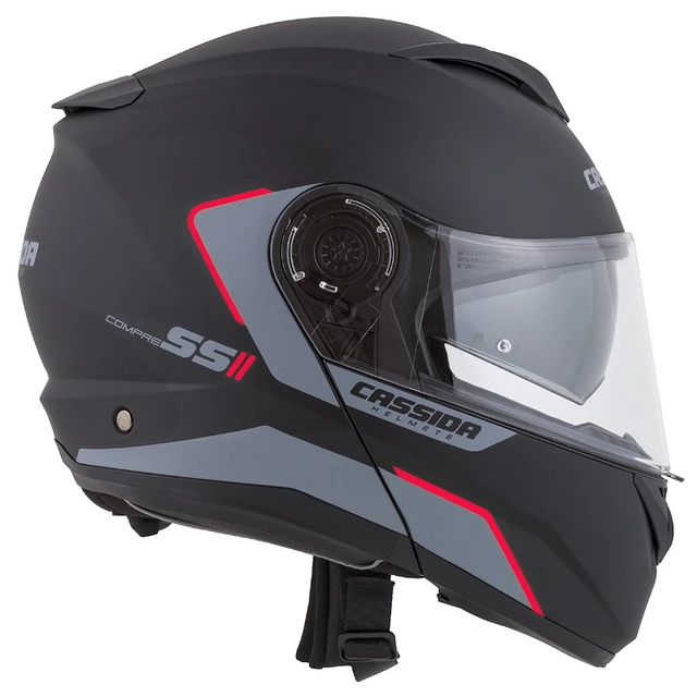 Moto prilba Cassida Compress 2.0 Refraction P/J - čierna matná/šedá/žltá fluo