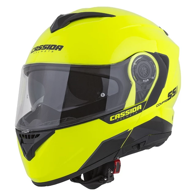 Moto prilba Cassida Compress 2.0 Refraction P/J - čierna matná/šedá/žltá fluo