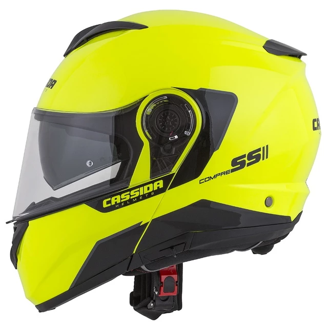 Moto prilba Cassida Compress 2.0 Refraction P/J - čierna matná/šedá/žltá fluo