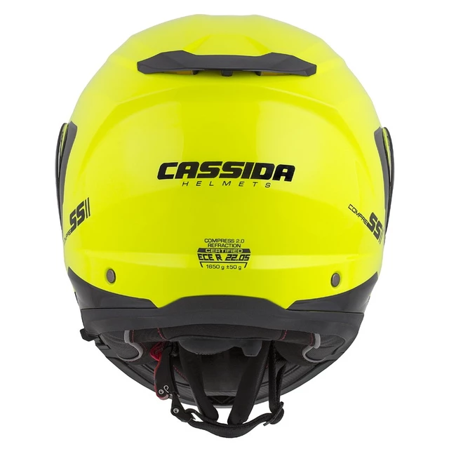 Moto prilba Cassida Compress 2.0 Refraction P/J - čierna matná/šedá/žltá fluo