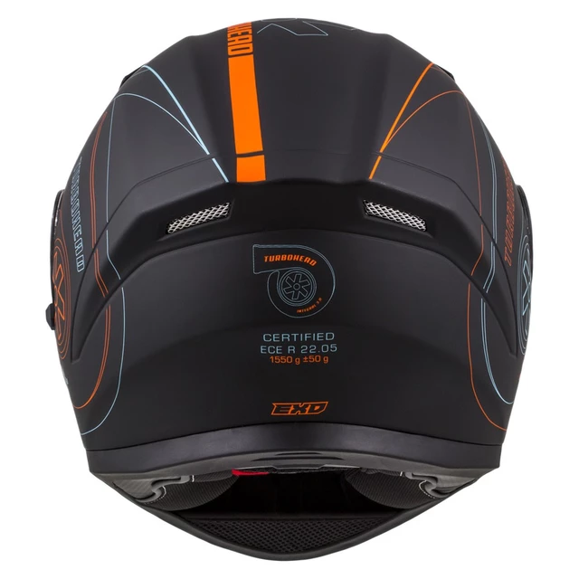 Moto prilba Cassida Integral 3.0 Turbohead - čierna matná/oranžová/modrá