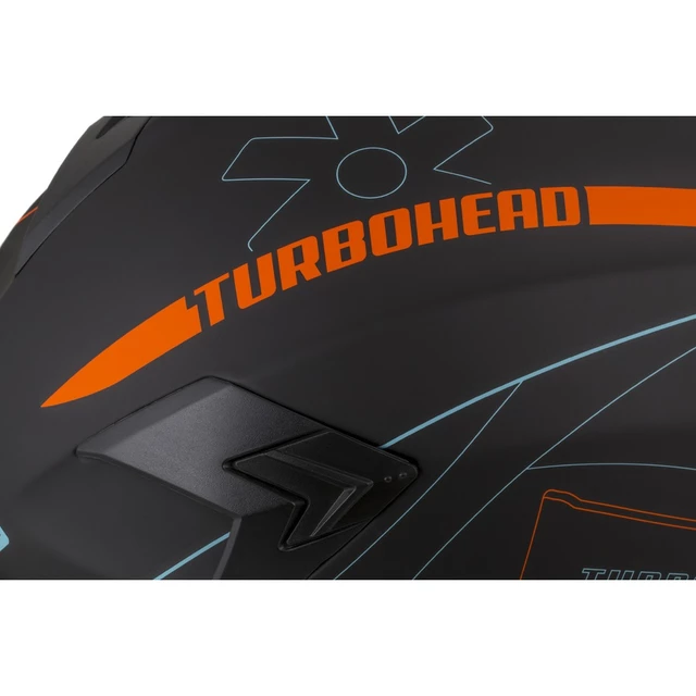 Moto prilba Cassida Integral 3.0 Turbohead - čierna matná/oranžová/modrá