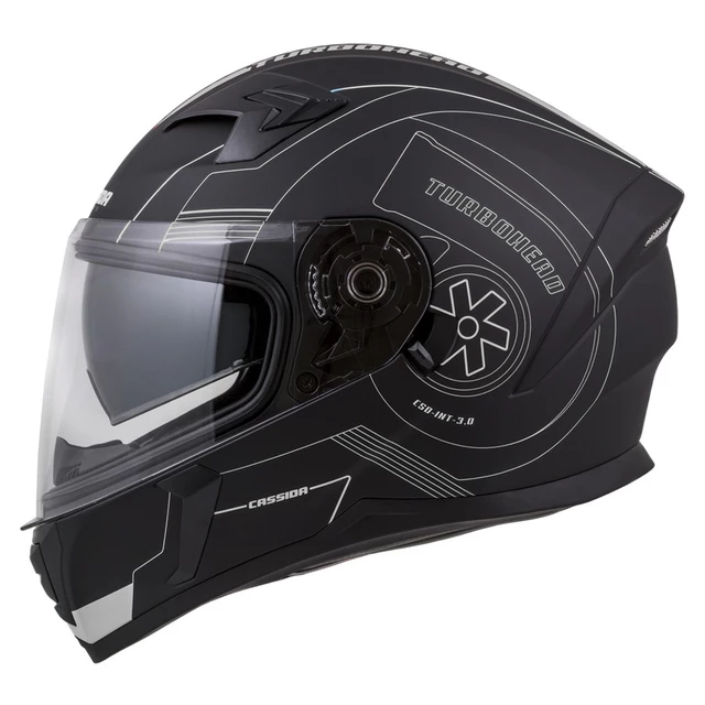 Moto prilba Cassida Integral 3.0 Turbohead - čierna matná/oranžová/modrá
