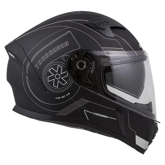 Moto prilba Cassida Integral 3.0 Turbohead - čierna matná/oranžová/modrá