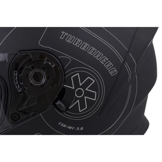Moto prilba Cassida Integral 3.0 Turbohead - čierna matná/oranžová/modrá
